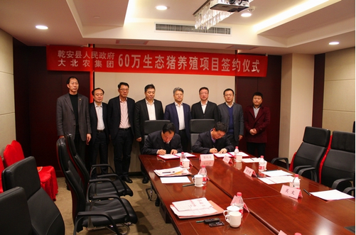大北農60萬頭生態豬養殖項目 落戶吉林省乾安縣
